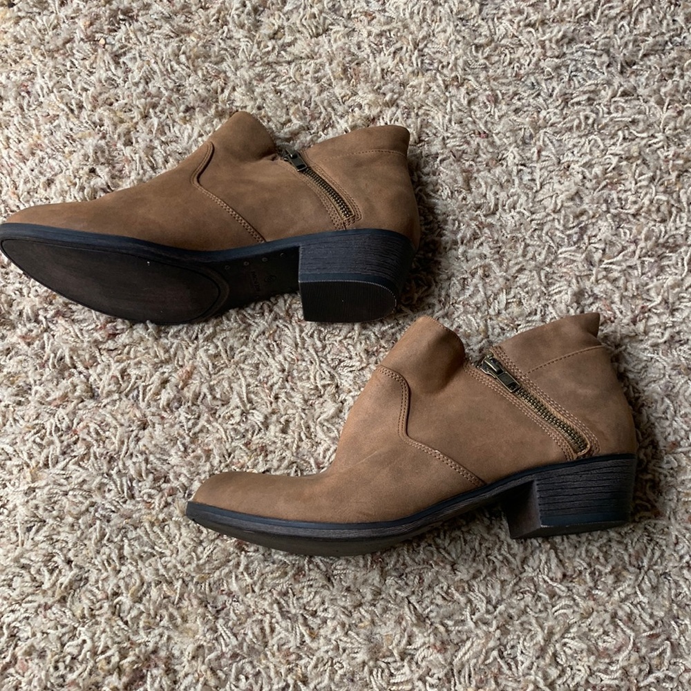 Tan booties